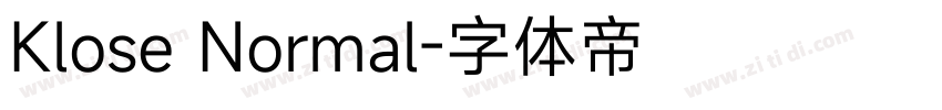 Klose Normal字体转换